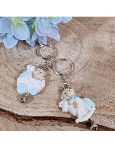 Bomboniere nascita bambino portachiavi, economica ed originale