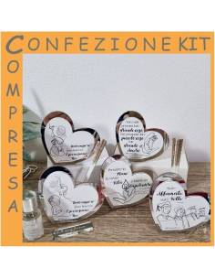 Bomboniere profumatori Claraluna cuori frasi