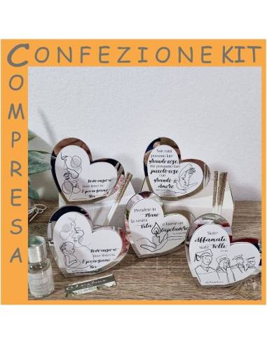 Bomboniere profumatori Claraluna cuori frasi