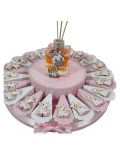 Torta bomboniere nascita bimba giraffa magnete