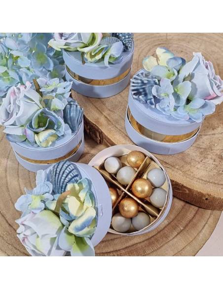 Bomboniere tema mare scatola degustazione confetti conchiglia