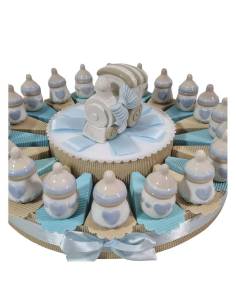 Torta Bomboniere nascita bimbo biberon e trenino