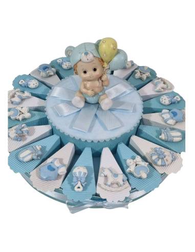 Torta bomboniera maschietto palloncini calamite