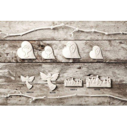 Bomboniere Claraluna Calamita cuore con sacra famiglia