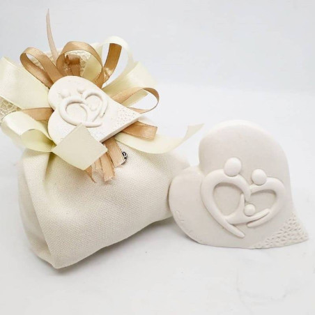 Bomboniere Claraluna Calamita cuore santa cresima