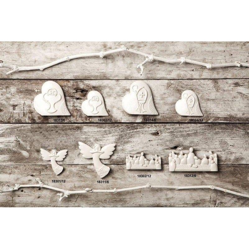 Bomboniere Claraluna Calamita cuore con sacra famiglia