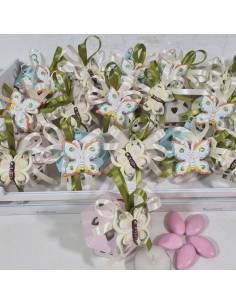 Bomboniere Battesimo candele con lanterna e farfalle