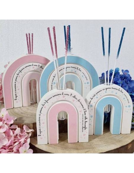 Bomboniere Claraluna Battesimo profumatore arcobaeno