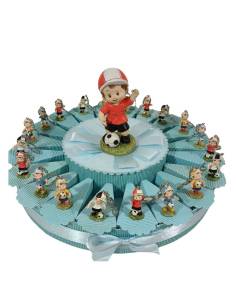 Bomboniere calciatore torta portaconfetti portachiavi