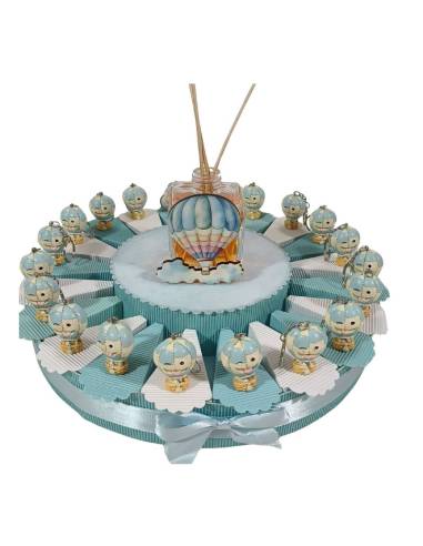 torta bomboniere mongolfiera per maschio