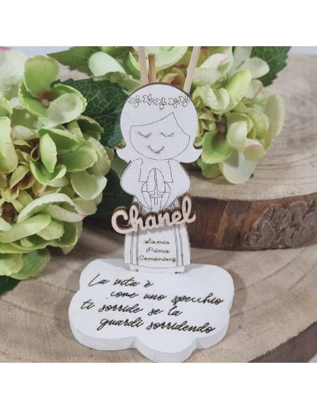 Stock bomboniere profumatori Comunione bambina con frase e nome