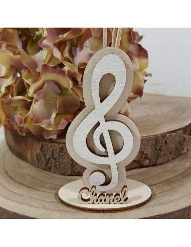 Bomboniere tema musica profumatore con nome a chiave di violino