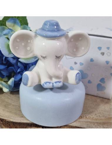 Bomboniere Battesimo elefante carillon maschio