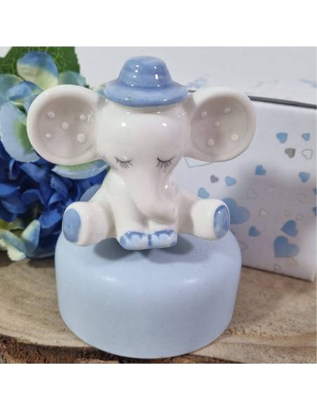 Bomboniere Battesimo elefante carillon maschio