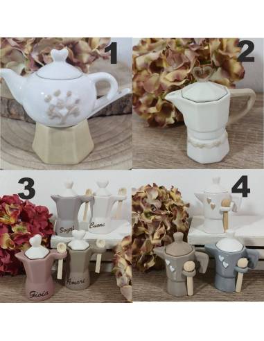 Bomboniere utili a stock zuccheriera a forma di moka