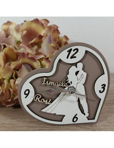 Bomboniere matrimonio orologio personalizzato con nomi a cuore