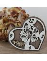 Bomboniere albero della vita orologio personalizzato con nome a cuore