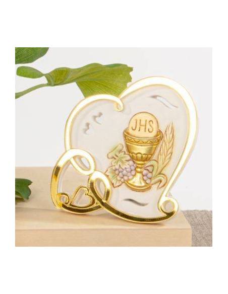 Bomboniere Comunione eleganti e sacre cuore dorato