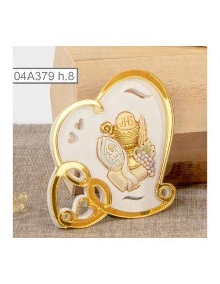 Bomboniere Comunione e Cresima eleganti e sacre cuore dorato