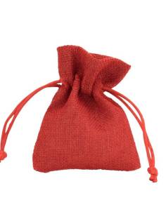 Sacchetti rossi juta tiranti laterali