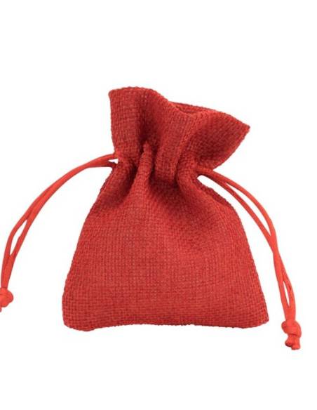 Sacchetti rossi juta tiranti laterali