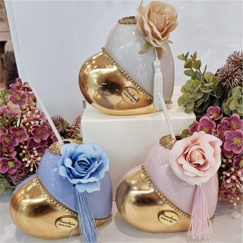 Marechiaro bomboniere profumatore matrimonio cuore dorato
