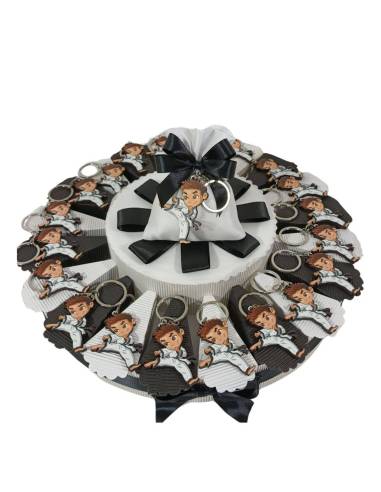 Torta bomboniera karate tunica bianca sport