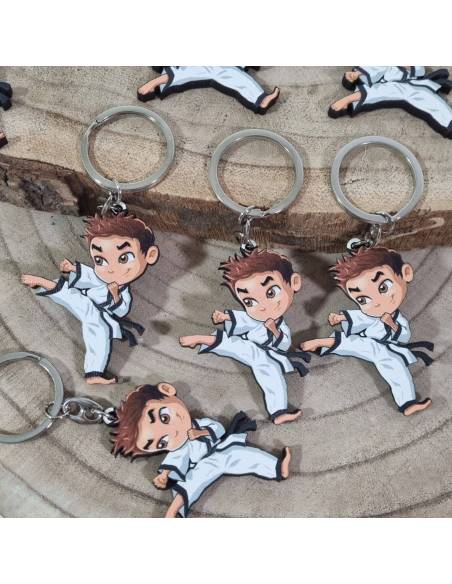 Bomboniere karate portachiavi bimbo