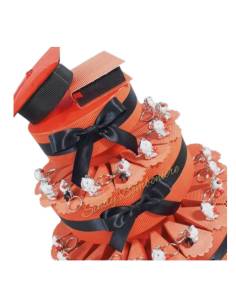 Torta bomboniere laurea mappamondo portachiavi argentato