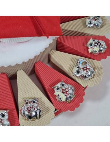 Idea bomboniere laurea con gufetto argento