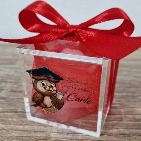 Bomboniere laurea giurisprudenza scatolina portaconfetti personalizzata