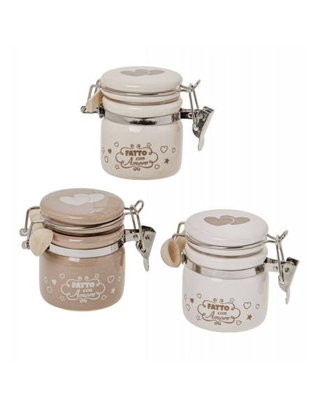 Barattoli Bomboniere frase con cucchiaino in legno