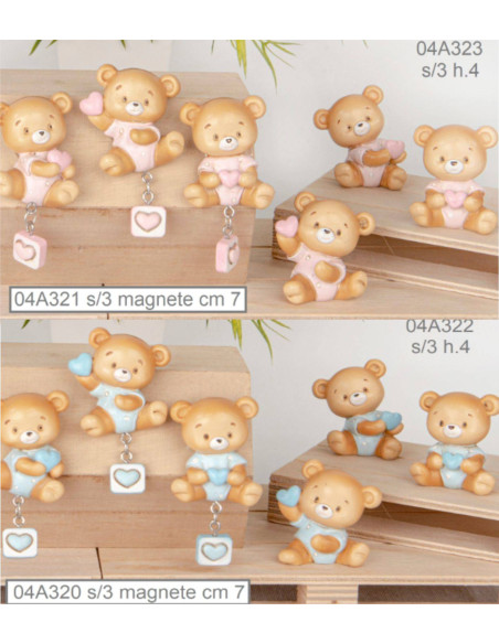 Orsetti bomboniere nascita Buby