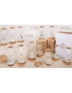 Bomboniere clessidra qudrifoglio charm colorato