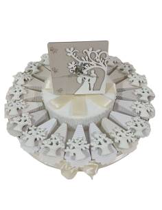 Bomboniere matrimonio albero della vita magnete torta portaconfetti