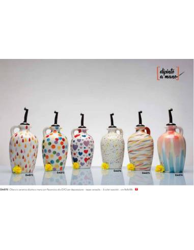 Oliera ceramica dipinta a mano Cuorematto bomboniere