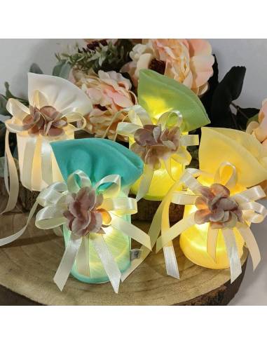 Sacchetti portaconfetti luce led vari colori