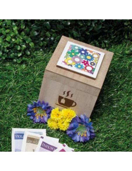 Cuorematto bomboniere scatola tema floreale Fiorello| Sindy Bomboniere