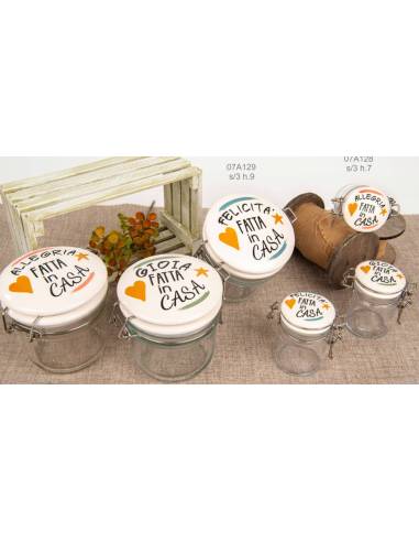 Bomboniere Barattoli ermetici tappo con frase linea Maison