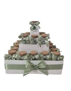 Vasetti portaconfetti per bomboniere matrimonio a torta per confetti 2