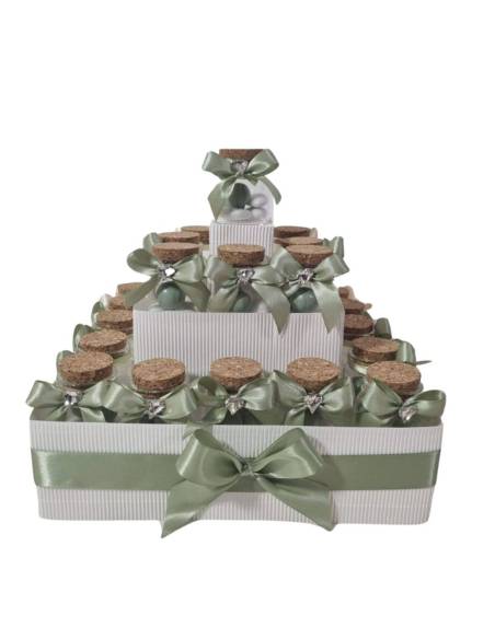 Vasetti portaconfetti per bomboniere matrimonio a torta