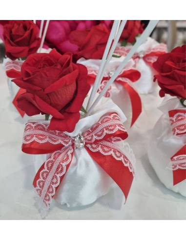 Profumatori bomboniere sacchetto rosa rossa