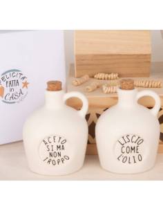 Bottiglie olio ceramica bomboniere utili frasi