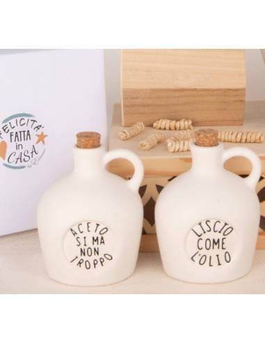 Bottiglie olio ceramica bomboniere utili frasi