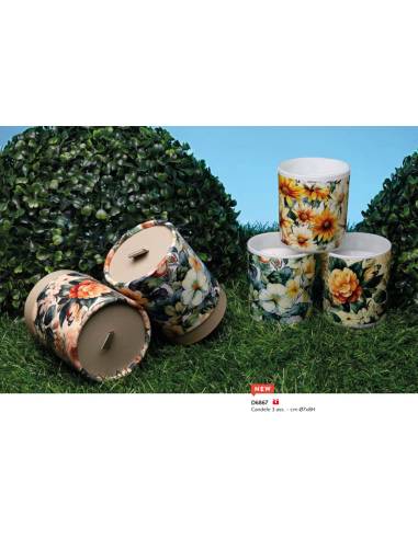 Candele profumate bomboniere Cuorematto tema floreale