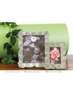 Bomboniere portafoto in legno Cuorematto maioliche