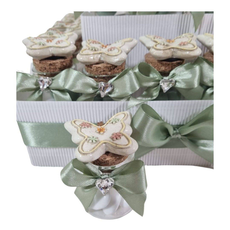 Magneti bomboniere economiche farfalle vasetti