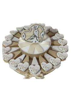 Bomboniere matrimonio cuori personalizzati fantasia fiori torta