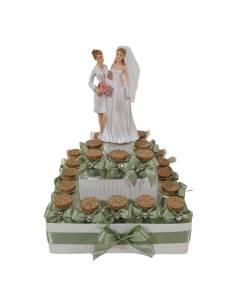 Torta bomboniere matrimonio civile moglie e moglie vasetti in vetro