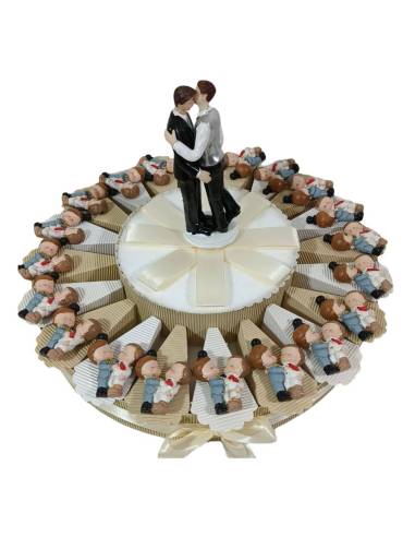 Idea bomboniere unione civile vasetti topper marito e marito